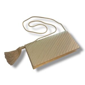 Vintage 1980s Metallic Gold Disco Party Convertible Crossbody Evening Bag